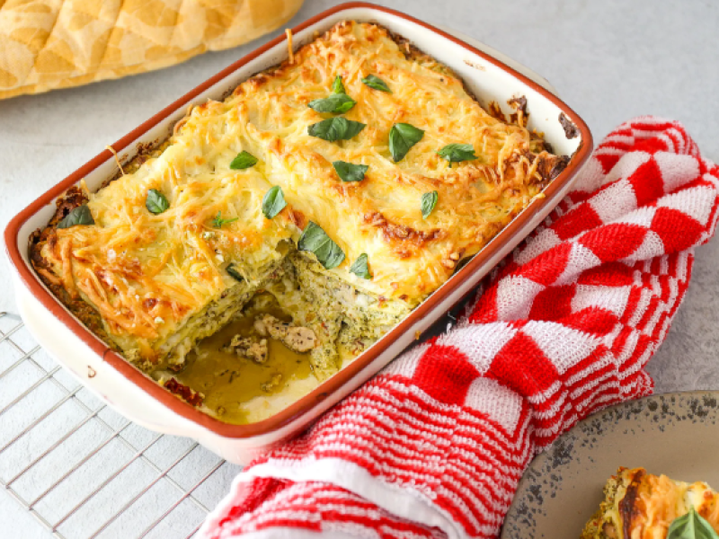 Kip pesto lasagne
