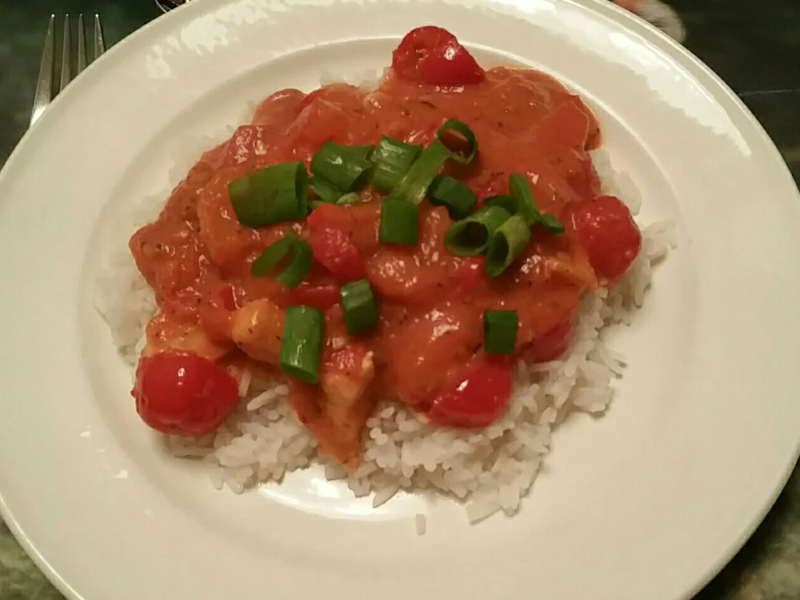 Creools gesmoorde kip